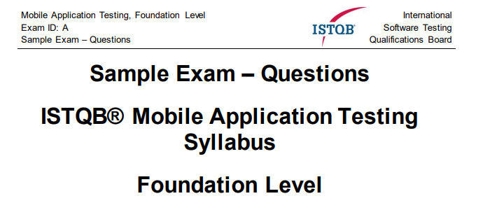 ISTQB® Certified Tester Foundation Level - Mobile Application Testing ...